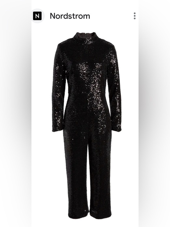 Halogen Pants - Halogen Black Sequin Long-Sleeve Jumpsuit